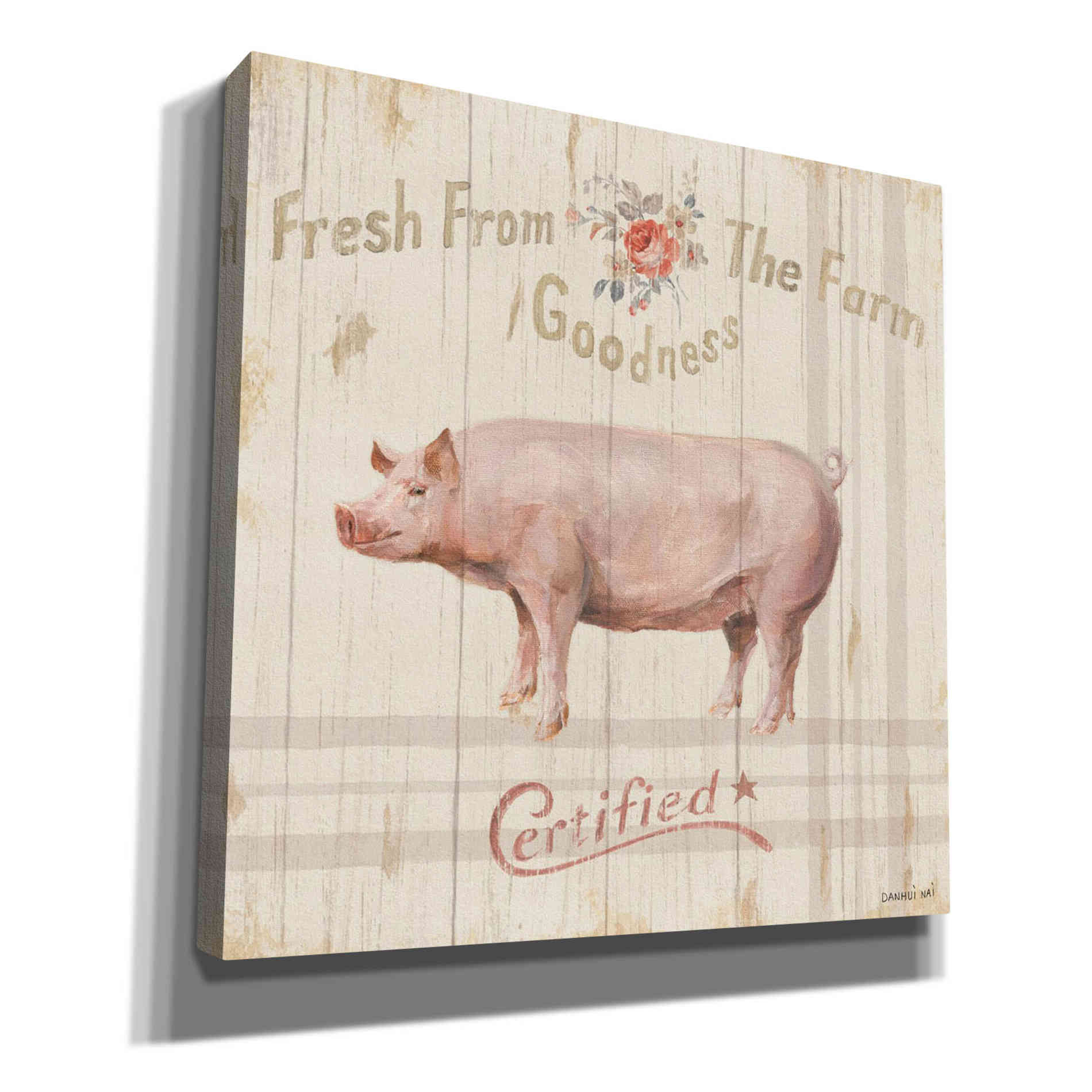 'Farm Patchwork VI' by Danhui Nai, Canvas Wall Art,Size 1 Sqaure