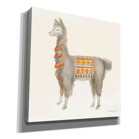 Image of 'Festive Llama II' by Danhui Nai, Canvas Wall Art,Size 1 Sqaure