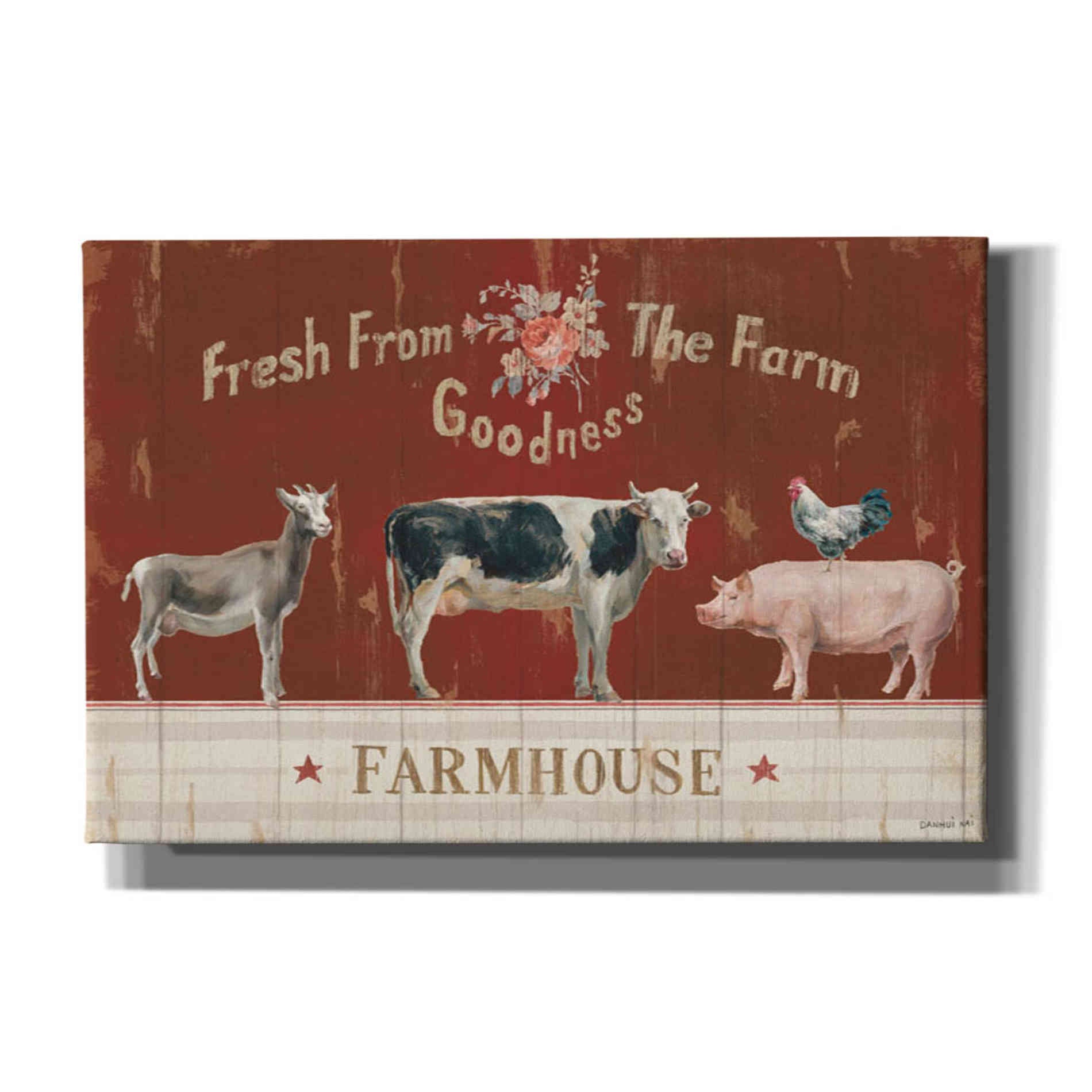 'Farm Patchwork II' by Danhui Nai, Canvas Wall Art,Size A Landscape