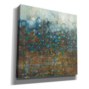 'Blue And Bronze Dots' by Danhui Nai, Canvas Wall Art