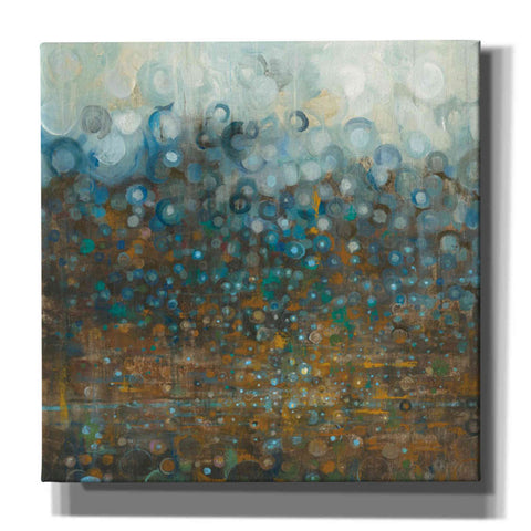Image of 'Blue And Bronze Dots' by Danhui Nai, Canvas Wall Art