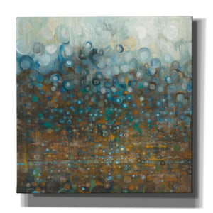 'Blue And Bronze Dots' by Danhui Nai, Canvas Wall Art