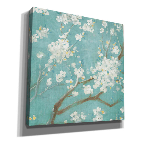 Image of 'White Cherry Blossom I on Blue' by Danhui Nai, Canvas Wall Art