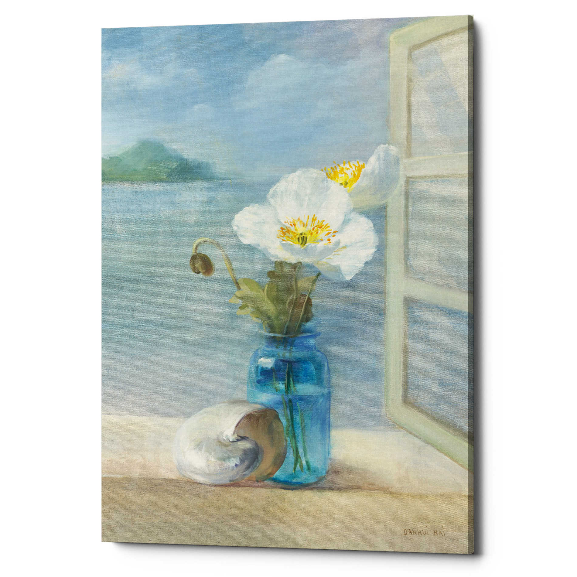 'Coastal Florals II' by Danhui Nai, Canvas Wall Art
