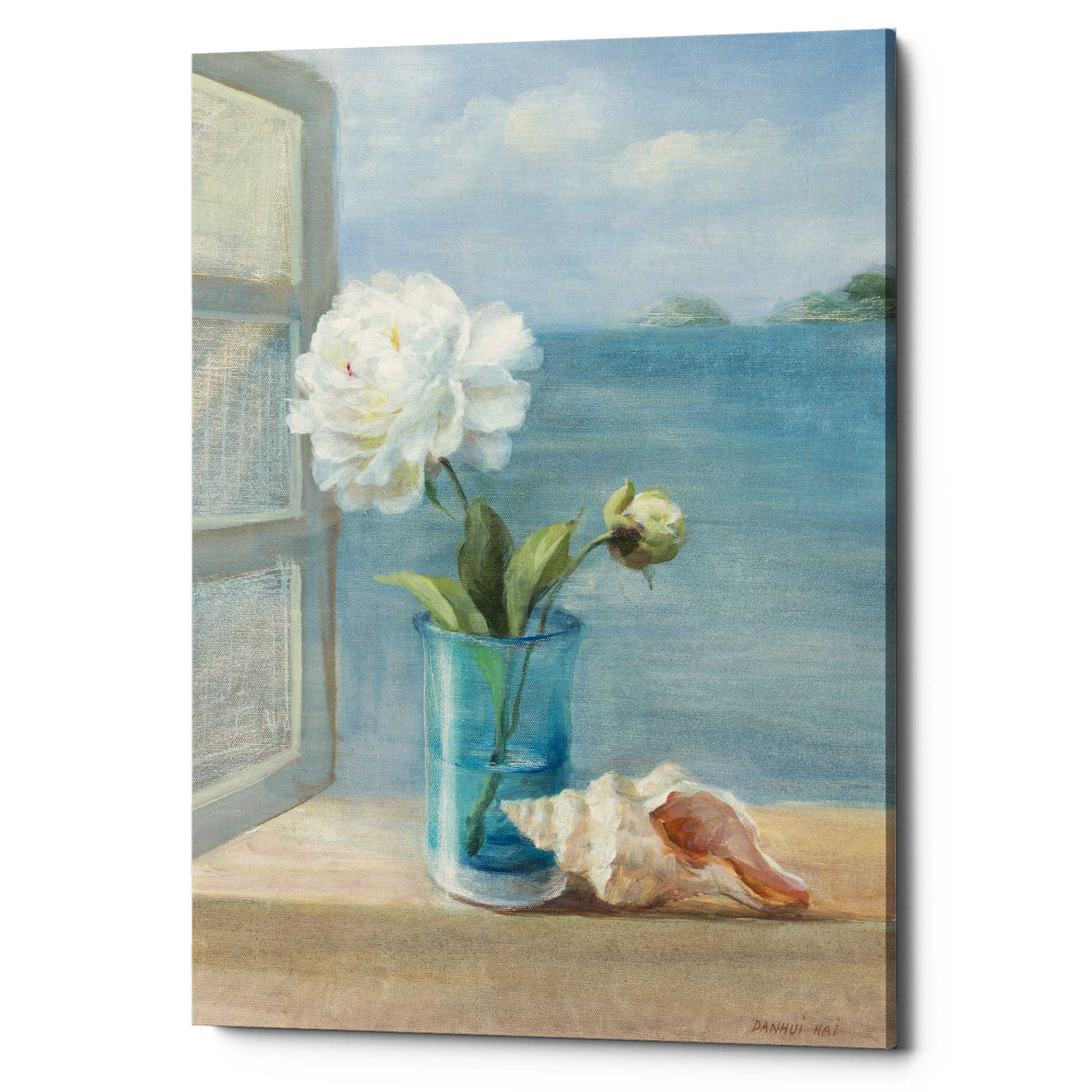 'Coastal Florals I' by Danhui Nai, Canvas Wall Art