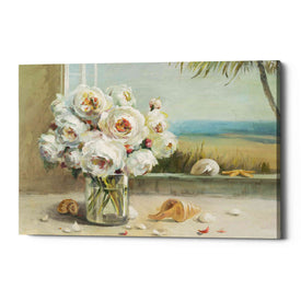 'Coastal Roses v.2' by Danhui Nai, Canvas Wall Art
