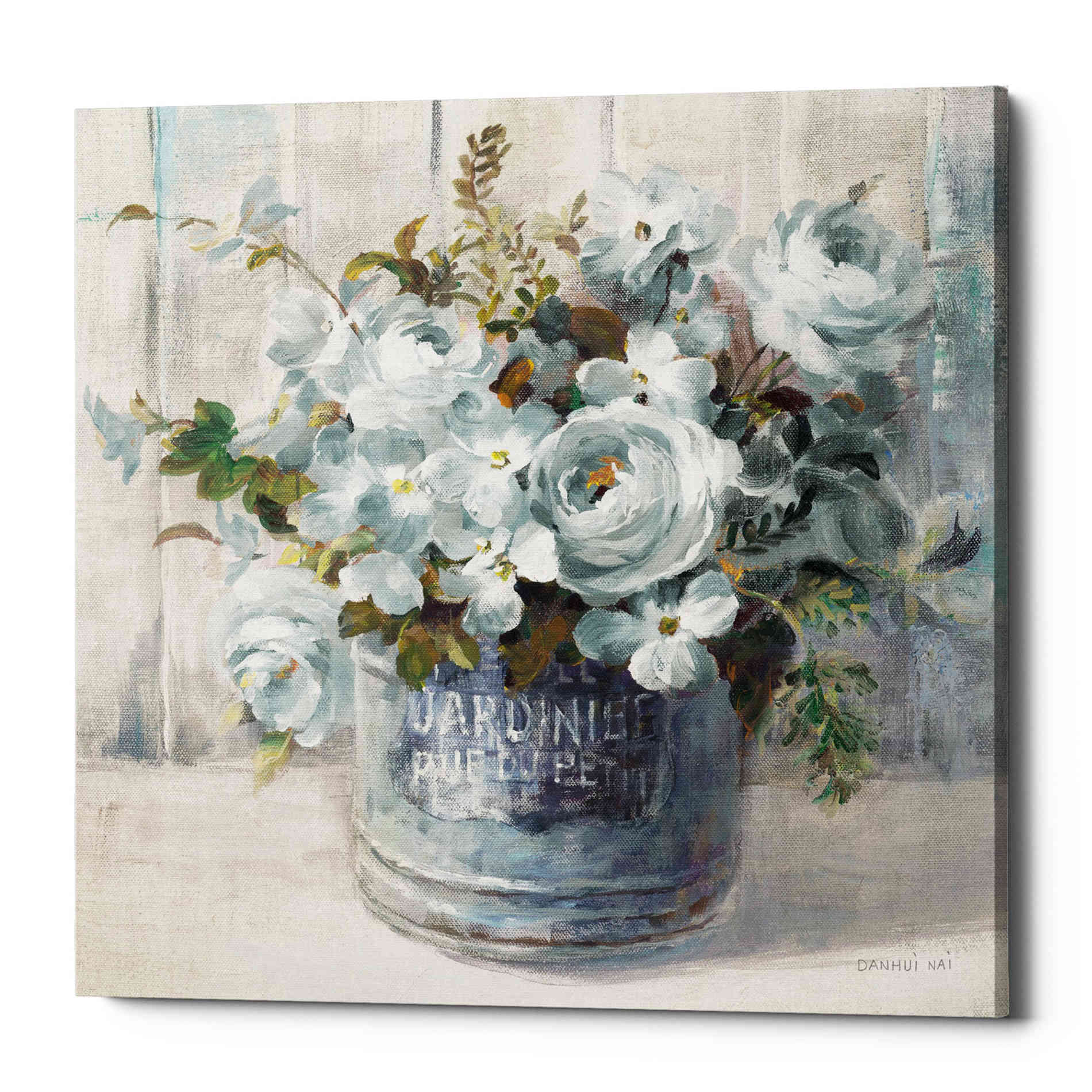 'Garden Blooms I Blue Crop' by Danhui Nai, Canvas Wall Art