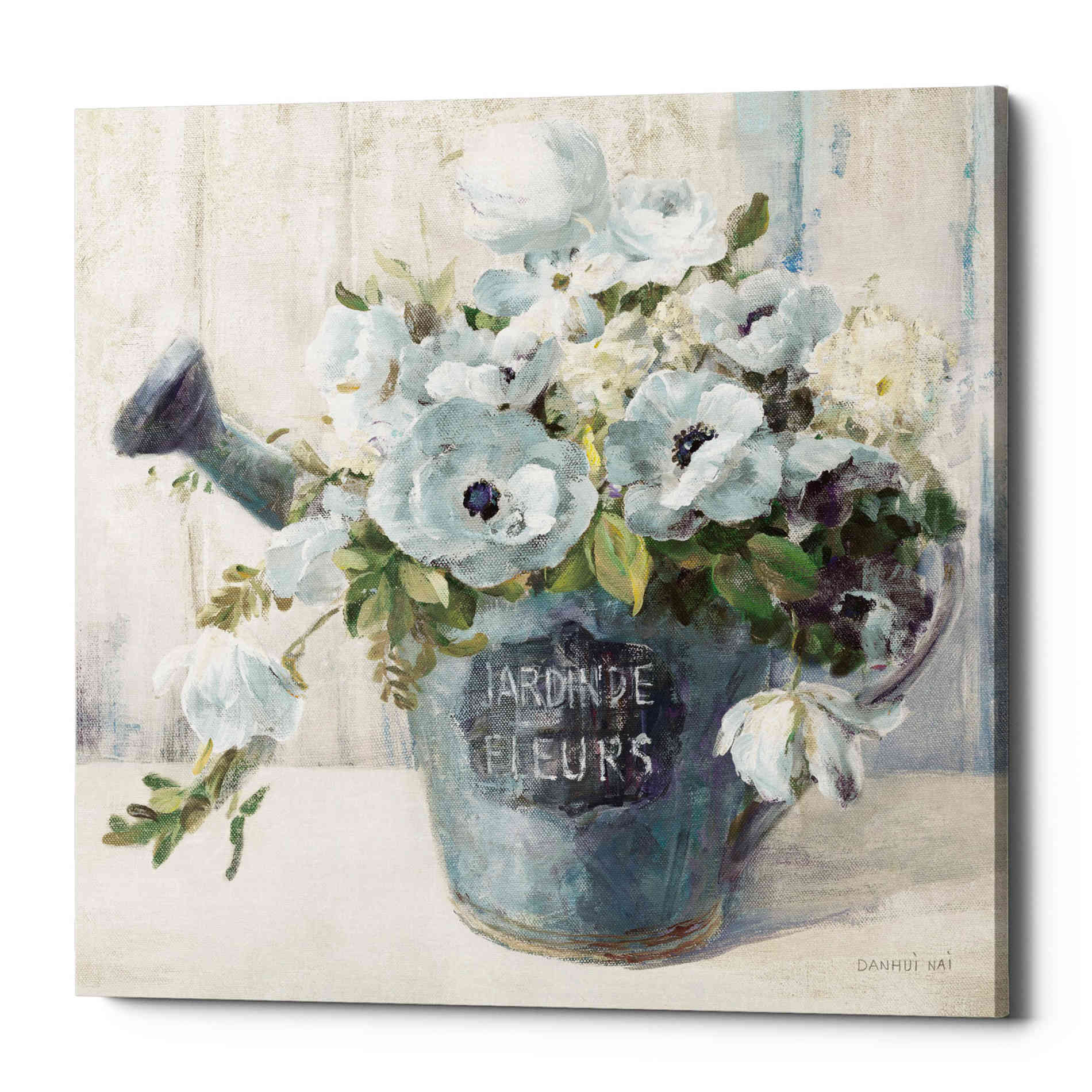 'Garden Blooms II Blue Crop' by Danhui Nai, Canvas Wall Art
