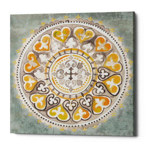 Image of 'Mandala Delight Yellow Grey III' by Danhui Nai, Canvas Wall Art