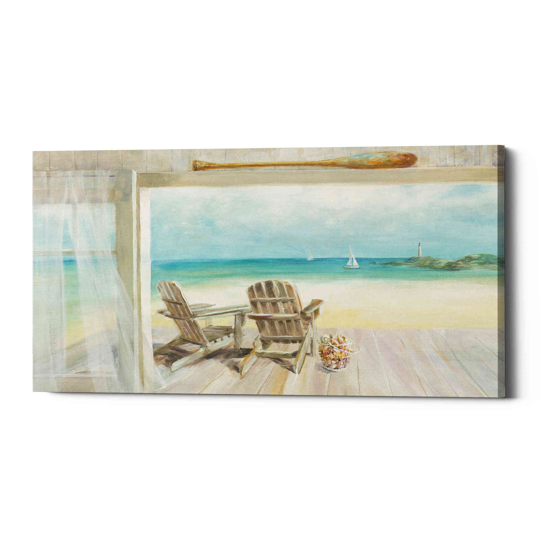 'Seaside Morning 2' by Danhui Nai, Canvas Wall Art