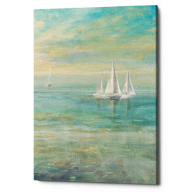 'Sunrise Sailboats II' by Danhui Nai, Canvas Wall Art