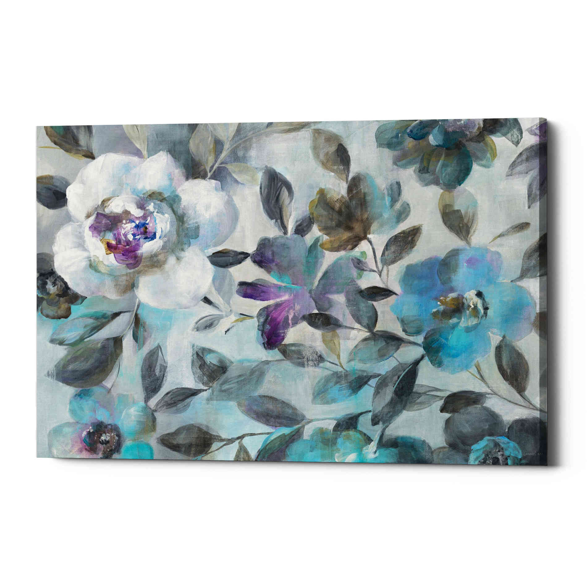 'Twilight Flowers Crop' by Danhui Nai, Canvas Wall Art
