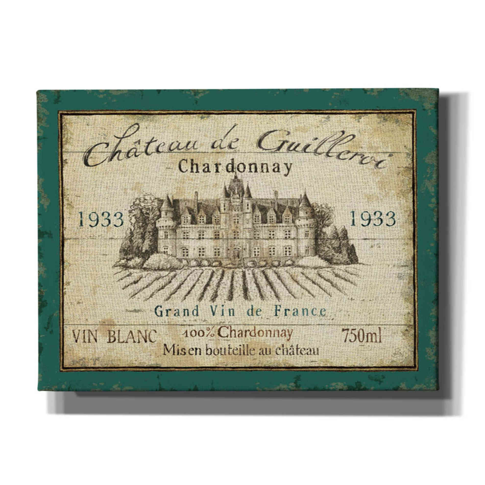 'French Wine Label IV' by Daphne Brissonet, Canvas Wall Art