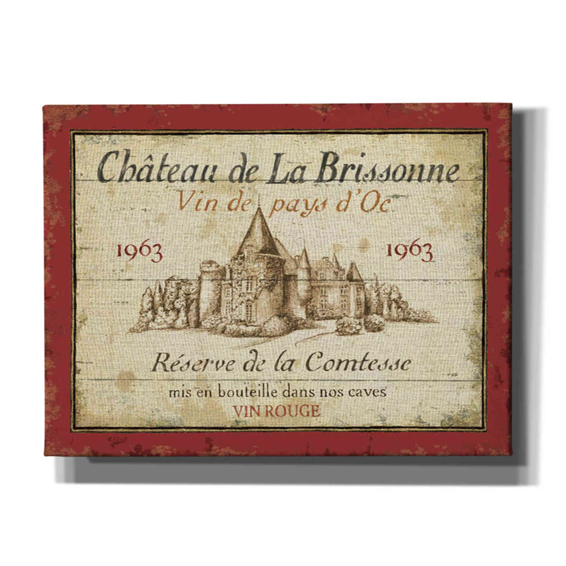 'French Wine Label I' by Daphne Brissonet, Canvas Wall Art