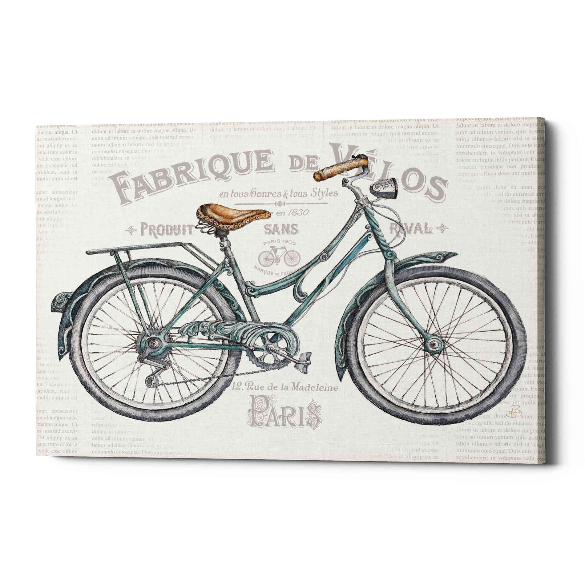 'Bicycles I v2' by Daphne Brissonet, Canvas Wall Art
