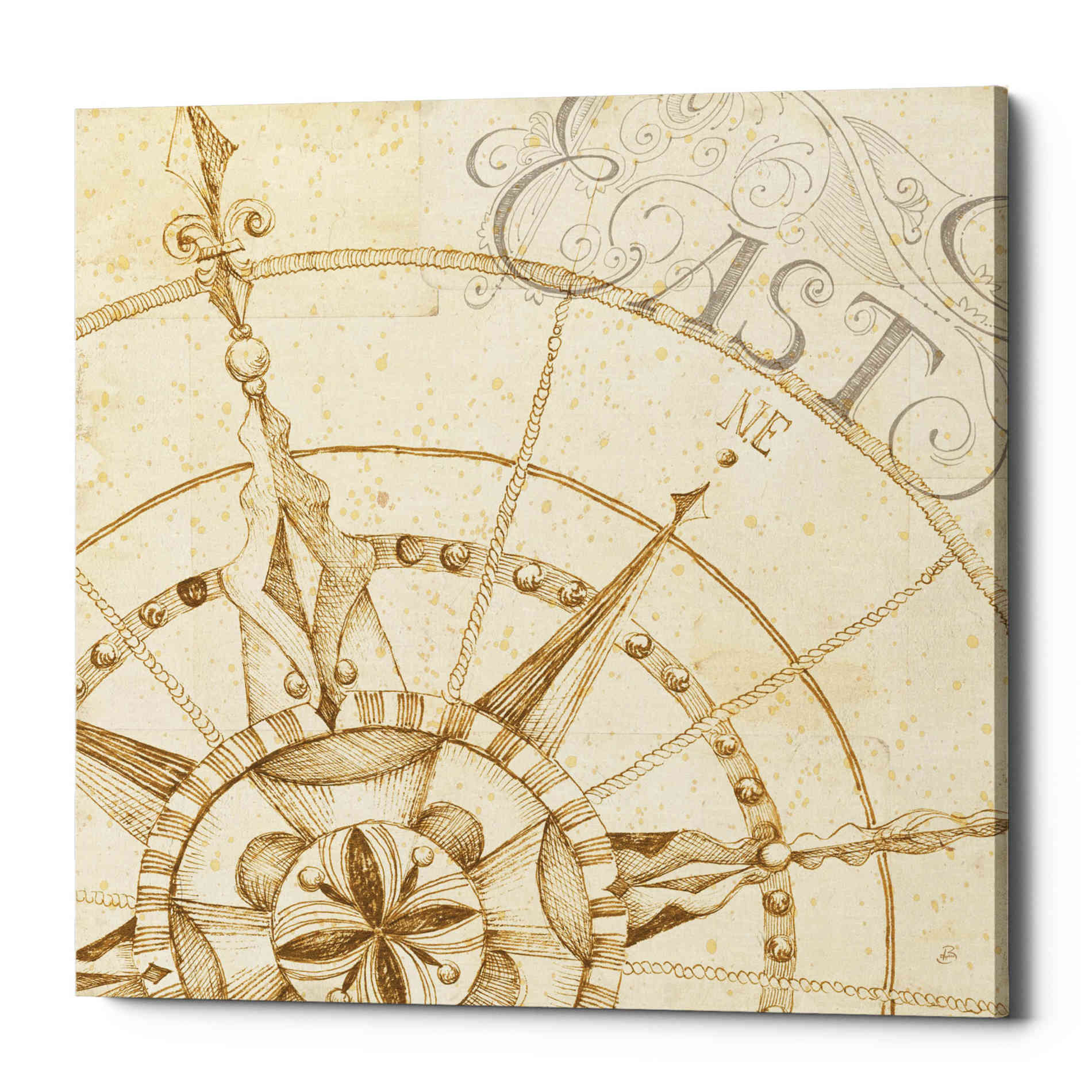 'Coast to Coast Sepia III' by Daphne Brissonet, Canvas Wall Art