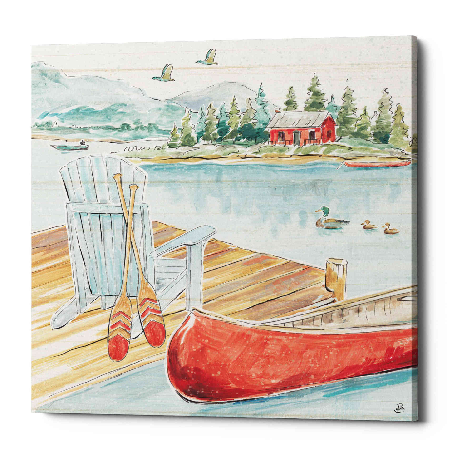 'Lake Moments III' by Daphne Brissonet, Canvas Wall Art