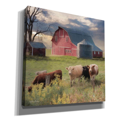 Image of 'Wyoming Sunset' by Lori Deiter, Canvas Wall Art,Size 1 Square