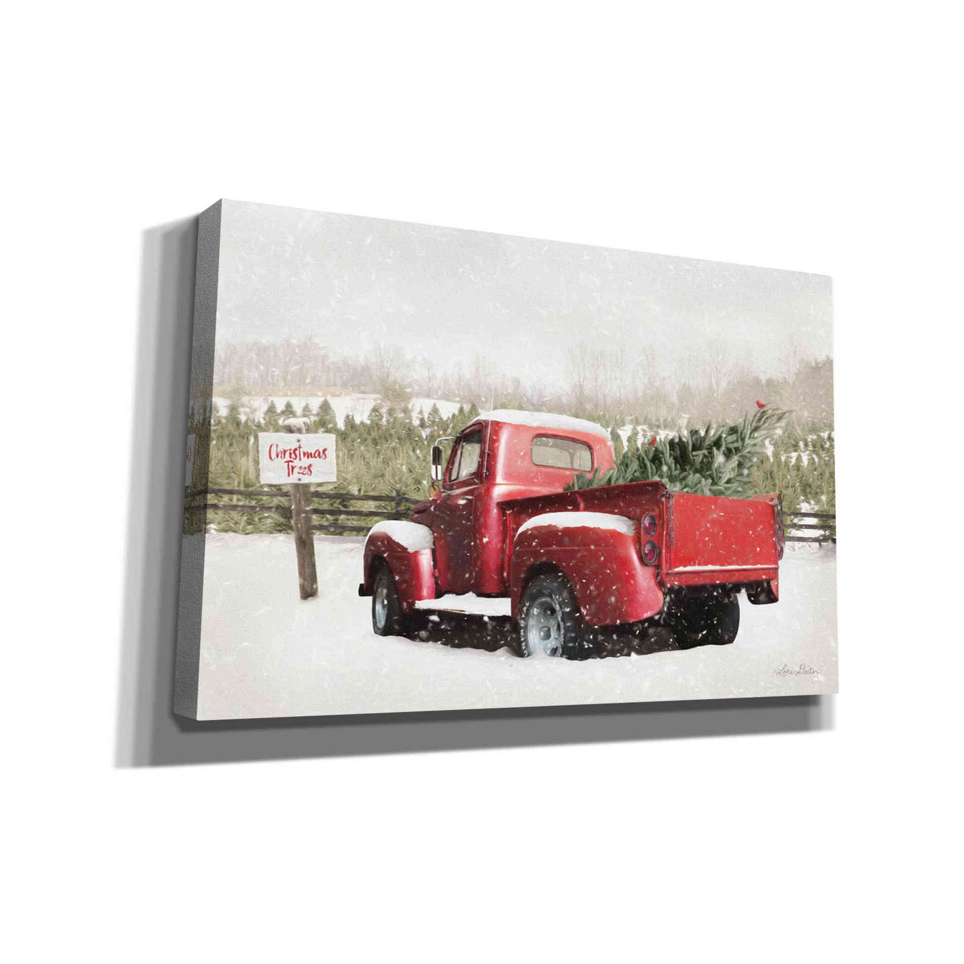 'Christmas Tree Pick' by Lori Deiter, Canvas Wall Art,Size A Landscape