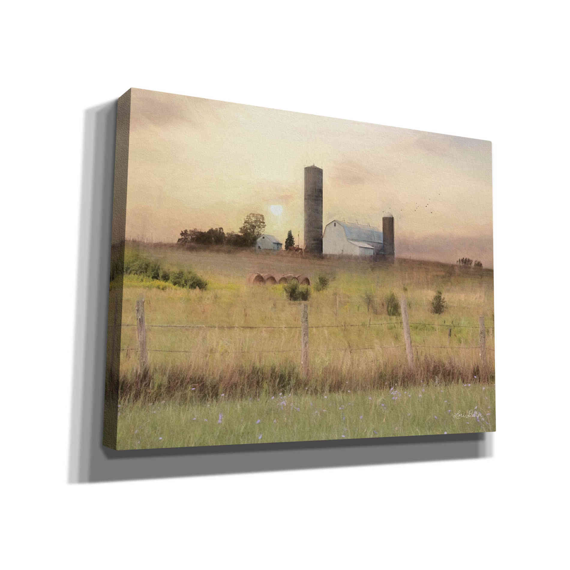 'Sunset at the Dexter Farm' by Lori Deiter, Canvas Wall Art,Size B Landscape