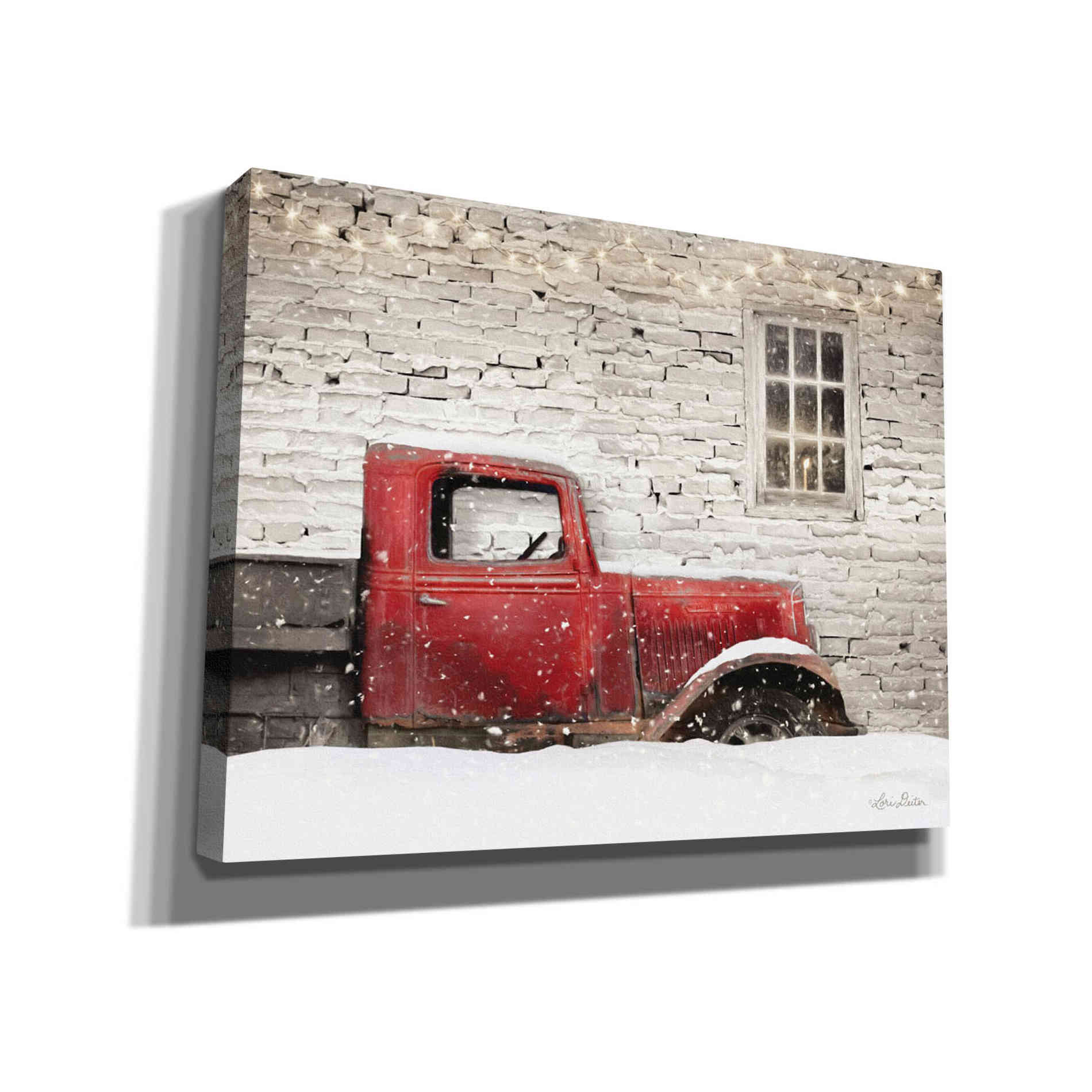 'Winter Parking Spot' by Lori Deiter, Canvas Wall Art,Size B Landscape