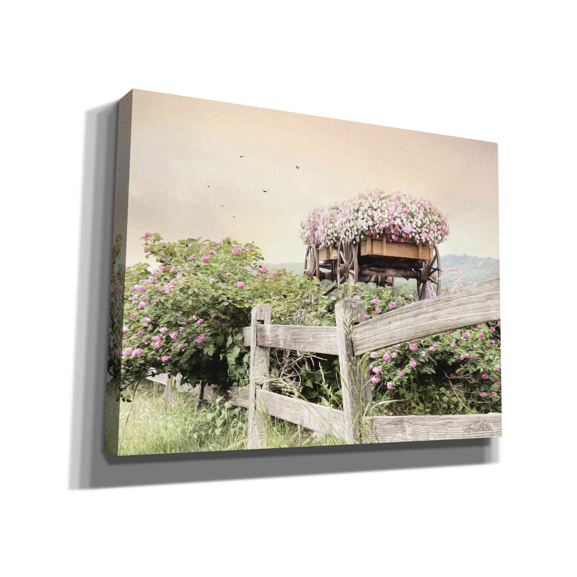 'Flower Wagon' by Lori Deiter, Canvas Wall Art,Size B Landscape
