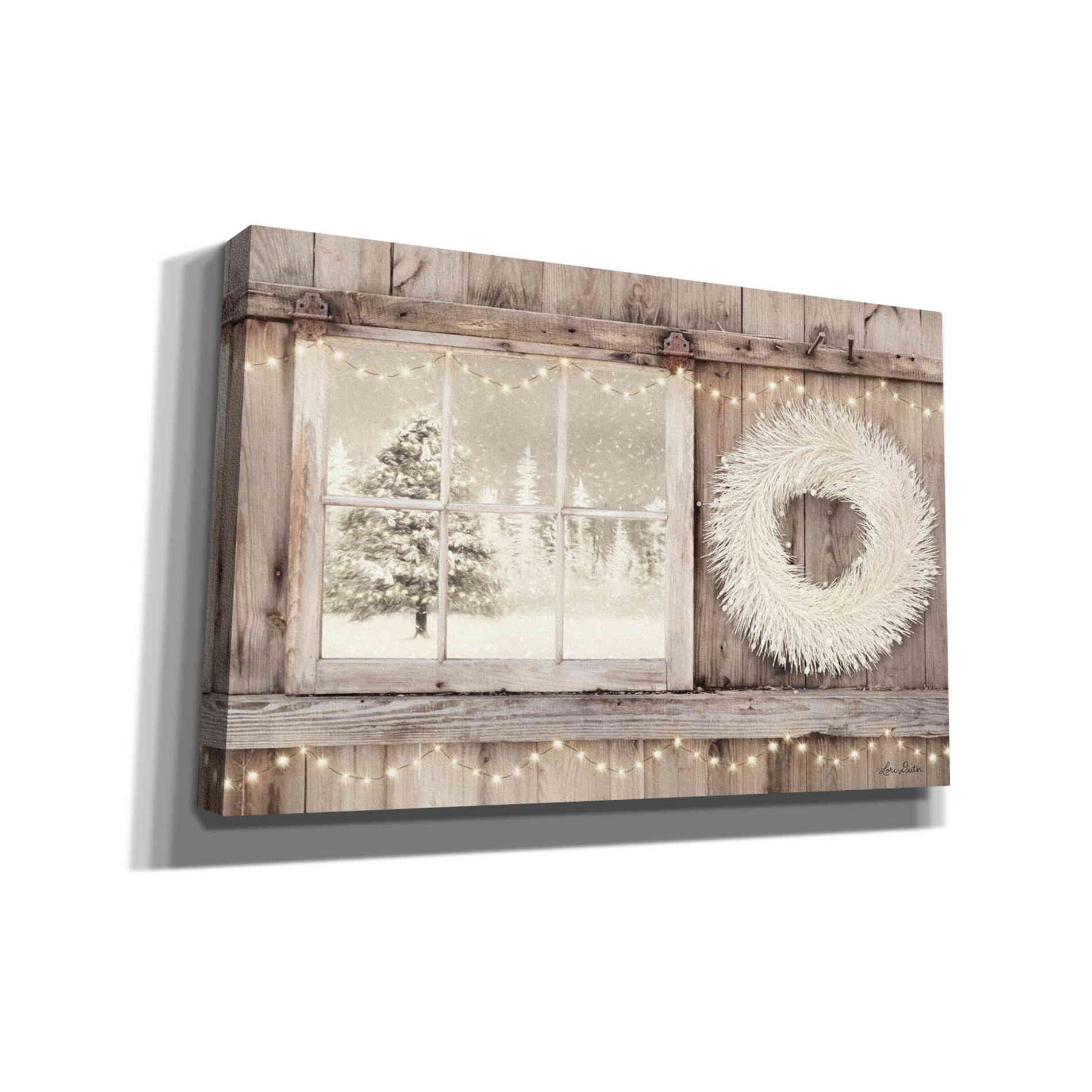 'Winter White View' by Lori Deiter, Canvas Wall Art,Size A Landscape