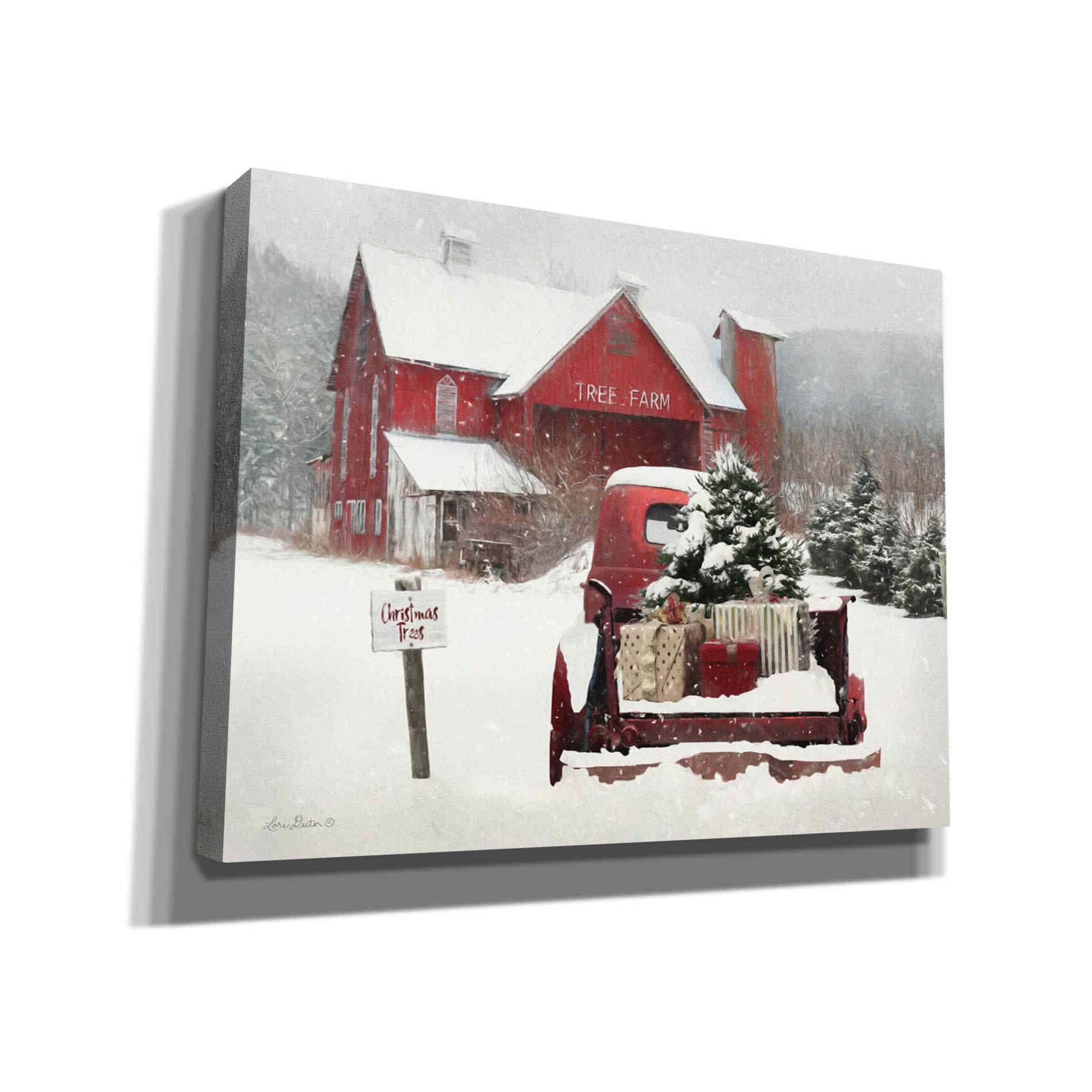 'Tree Farm Christmas' by Lori Deiter, Canvas Wall Art,Size B Landscape
