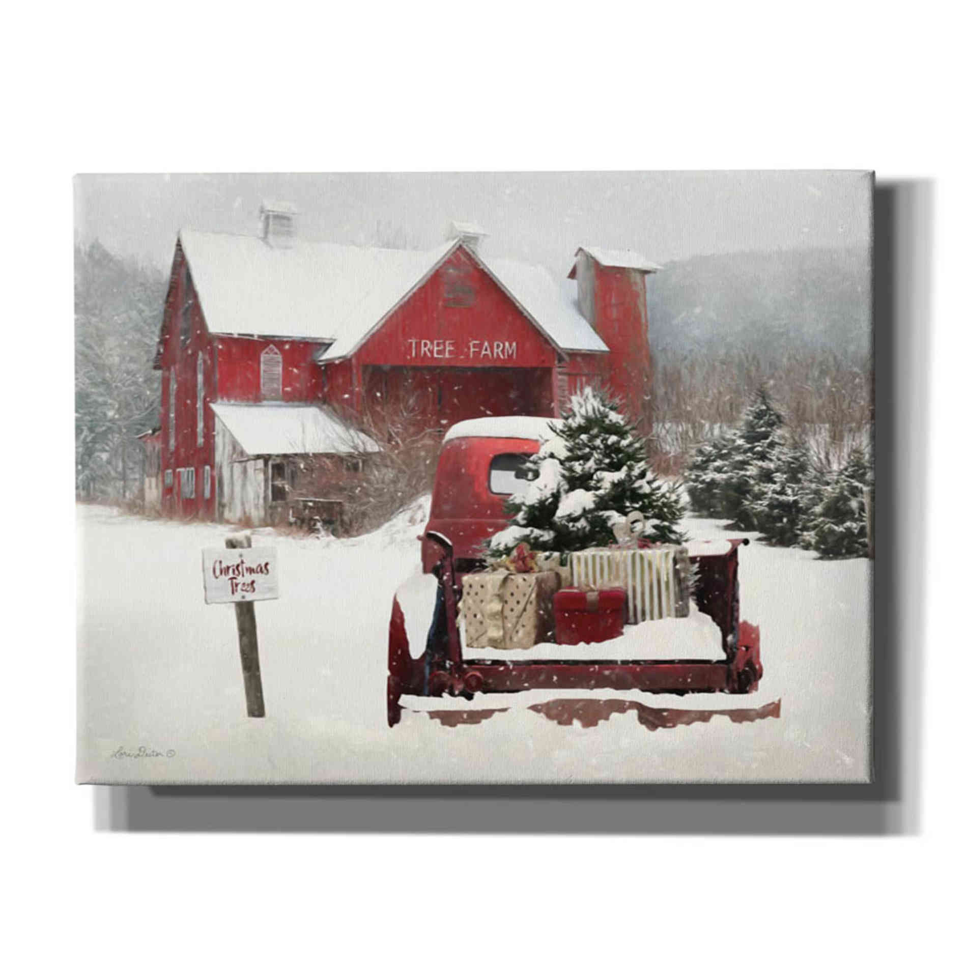 'Tree Farm Christmas' by Lori Deiter, Canvas Wall Art,Size B Landscape