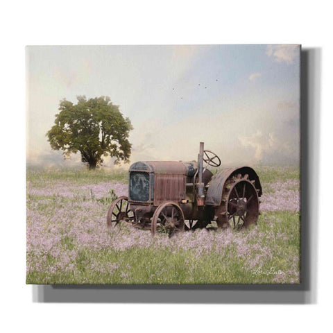 'Tractor at Sunset' by Lori Deiter, Canvas Wall Art,Size C Landscape