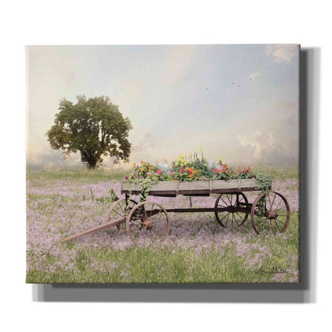 Image of 'Flower Wagon at Sunset' by Lori Deiter, Canvas Wall Art,Size C Landscape