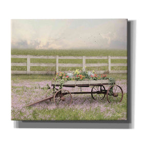 'Country Flower Wagon' by Lori Deiter, Canvas Wall Art