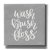 'Wash, Brush, Floss' by Imperfect Dust, Canvas Wall Art,Size 1 Square