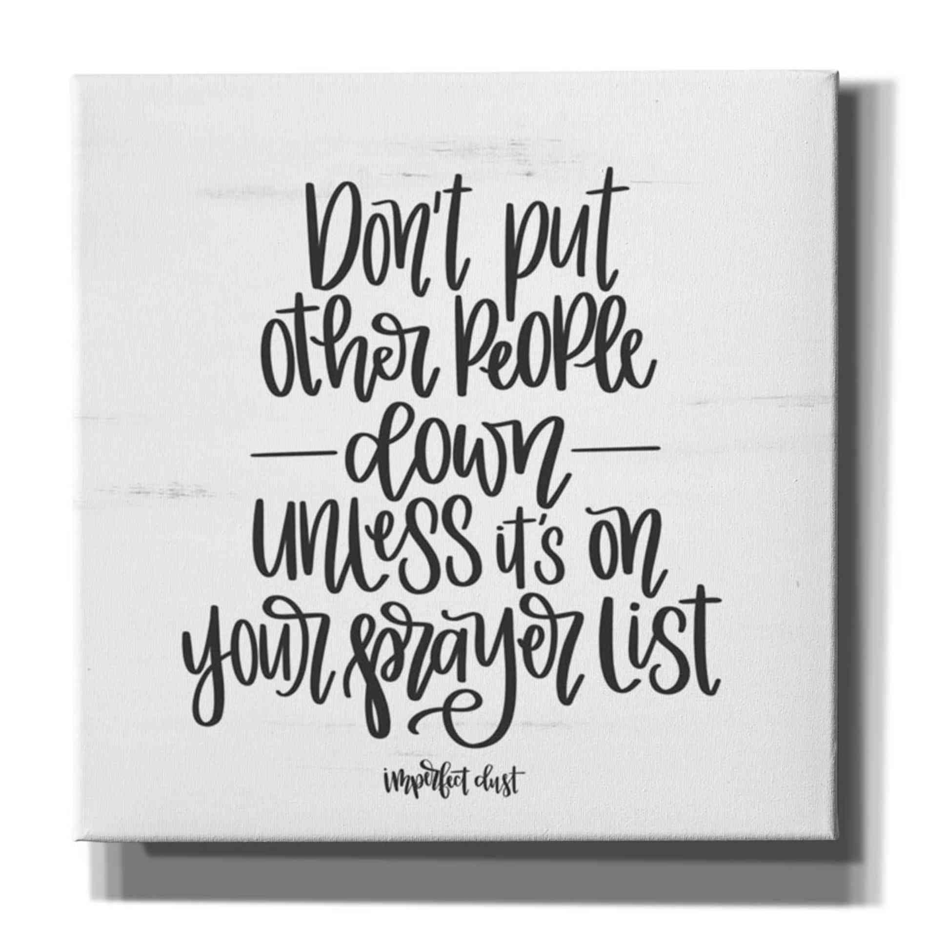 'Prayer List' by Imperfect Dust, Giclee Canvas Wall Art