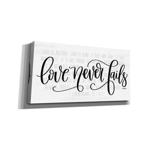 'Love Never Fails' by Imperfect Dust, Giclee Canvas Wall Art