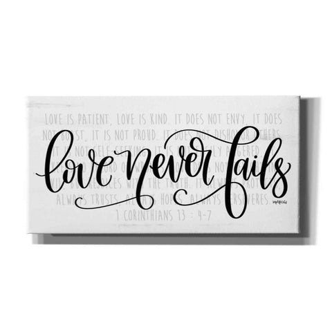 Image of 'Love Never Fails' by Imperfect Dust, Giclee Canvas Wall Art