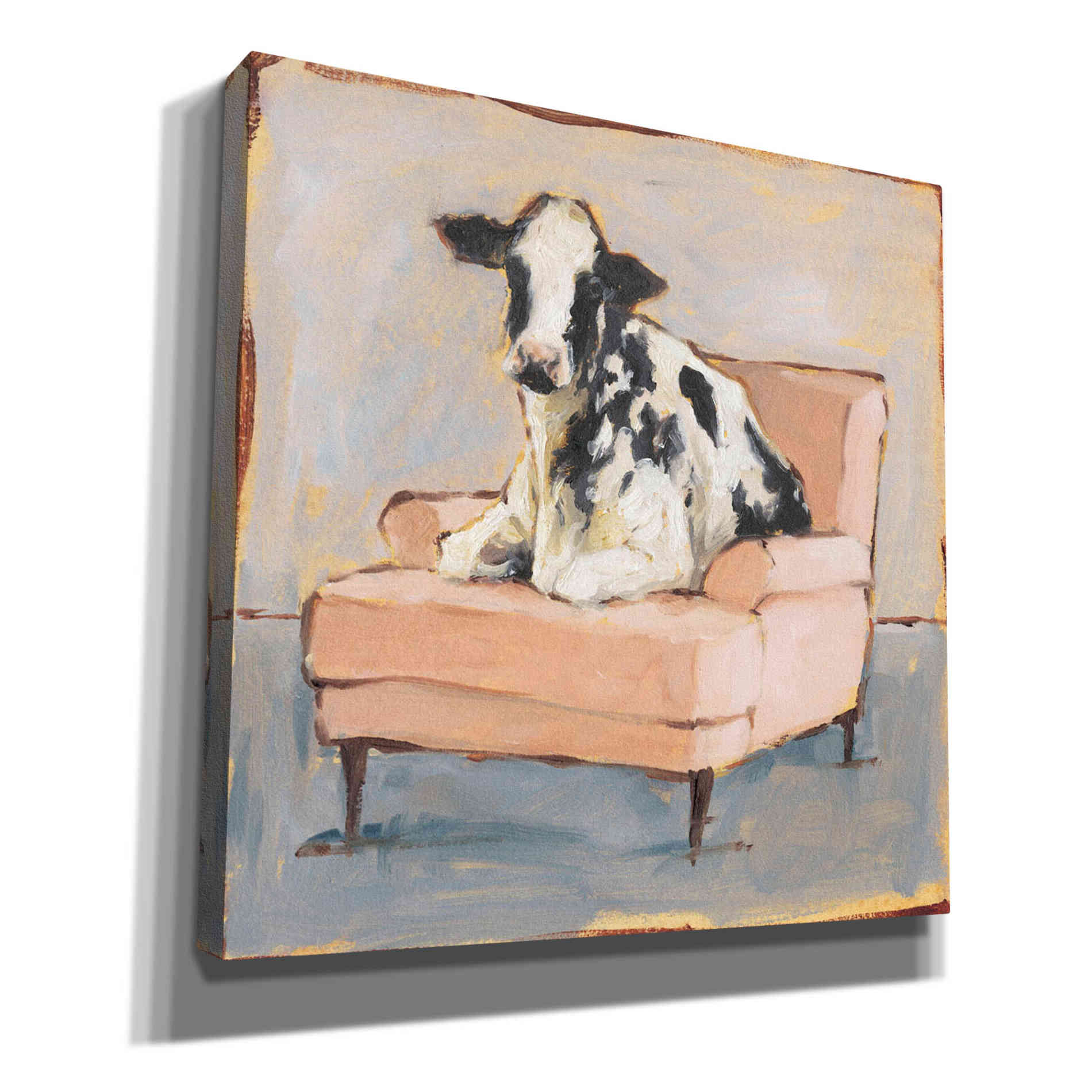 'Moo-ving In II' by Ethan Harper, Canvas Wall Art,Size 1 Square