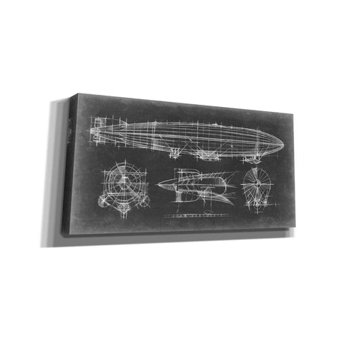 Image of 'Airship Blueprint' by Ethan Harper Canvas Wall Art,Size 2 Landscape