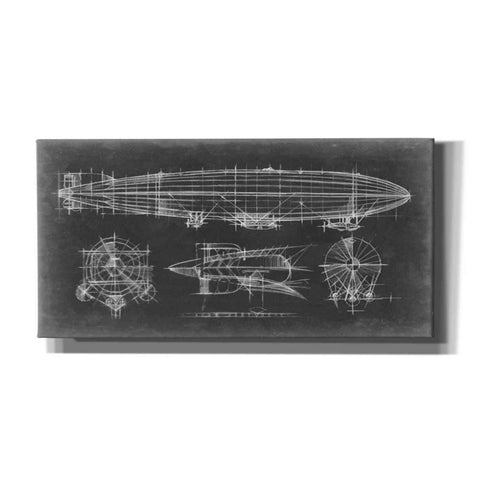 Image of 'Airship Blueprint' by Ethan Harper Canvas Wall Art,Size 2 Landscape