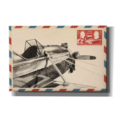 Image of 'Small Vintage Airmail I' by Ethan Harper Canvas Wall Art,Size A Landscape