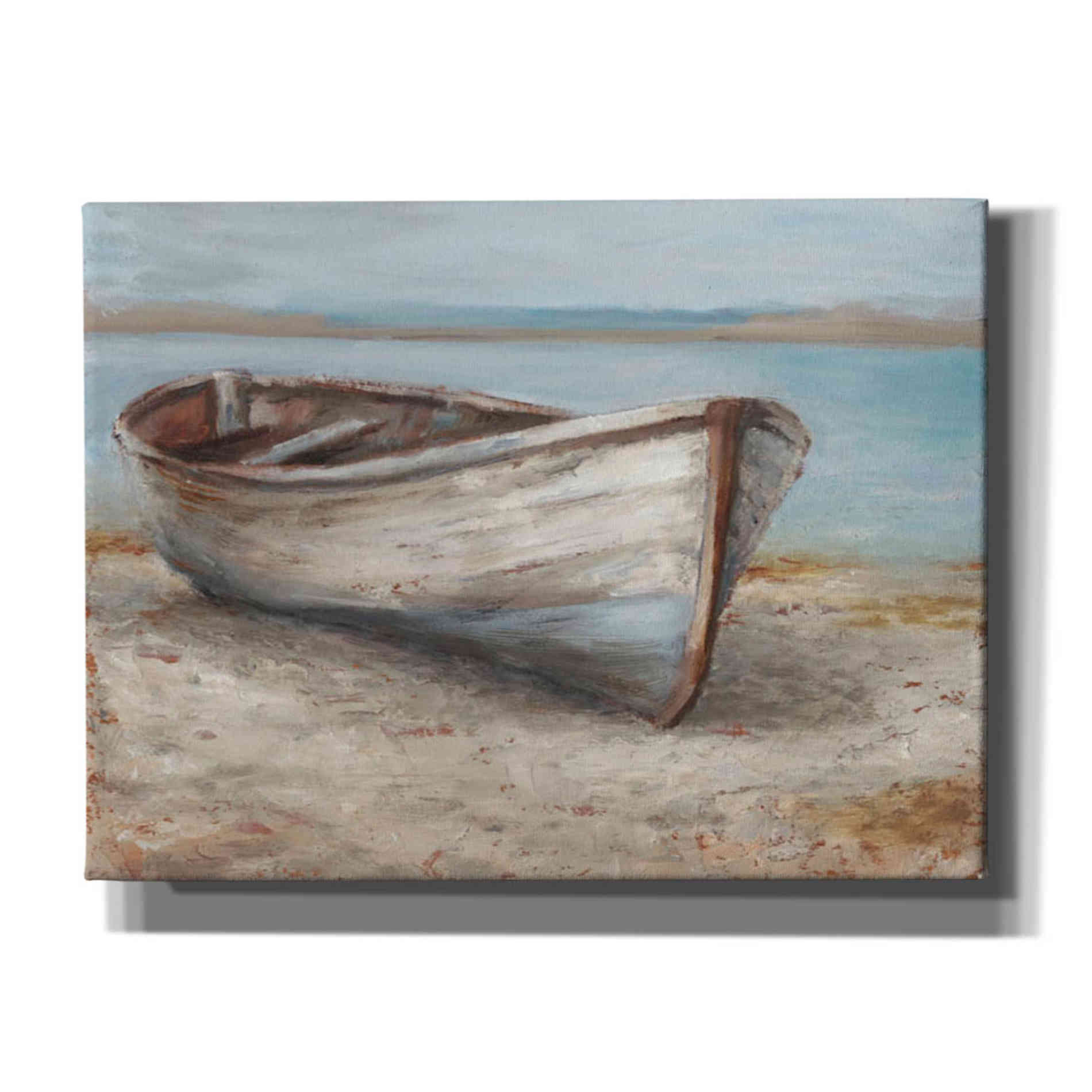 'Whitewashed Boat I' by Ethan Harper Canvas Wall Art,Size B Landscape