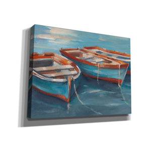 'Tethered Row Boats II' by Ethan Harper Canvas Wall Art,Size B Landscape