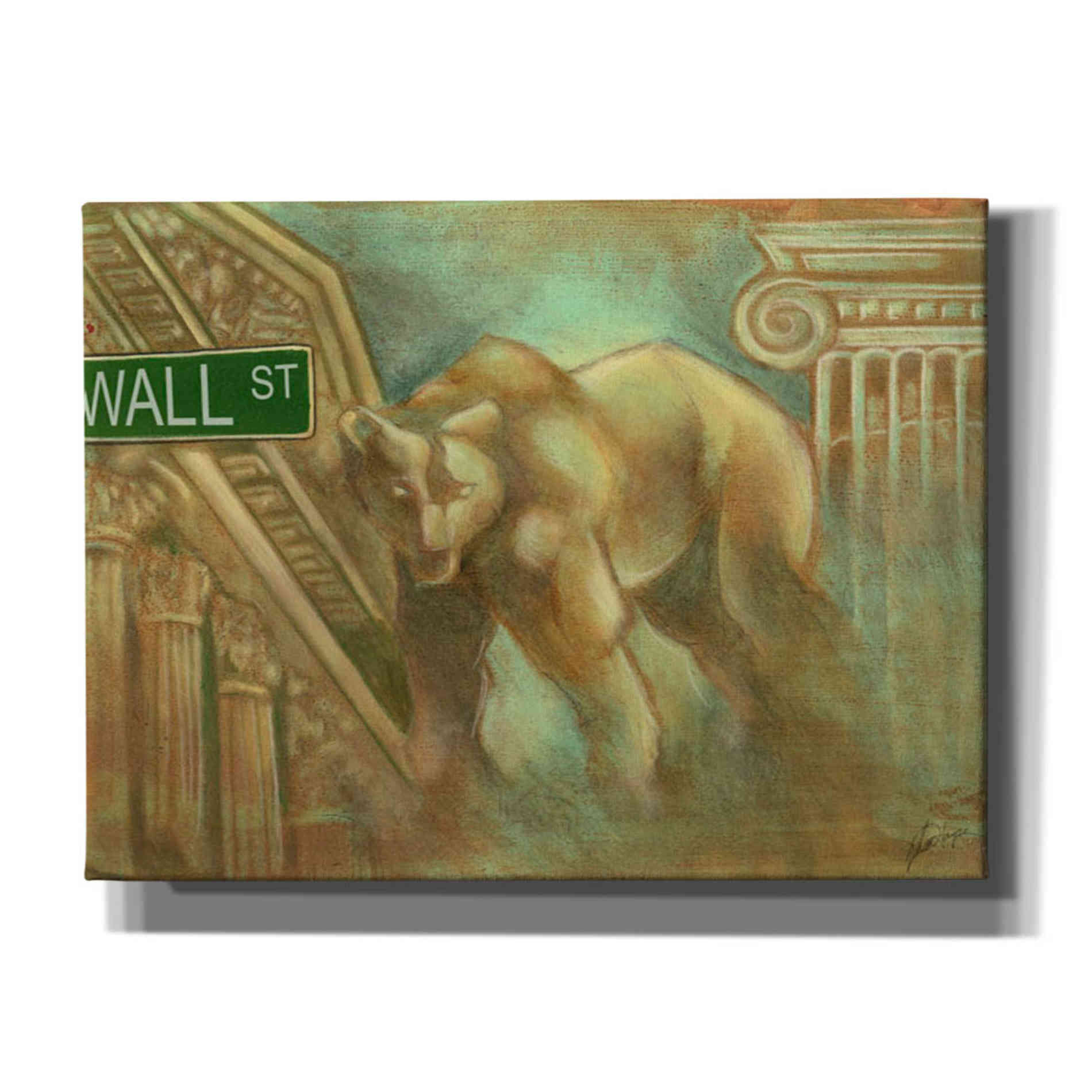 'Bear Market' by Ethan Harper Canvas Wall Art,Size B Landscape