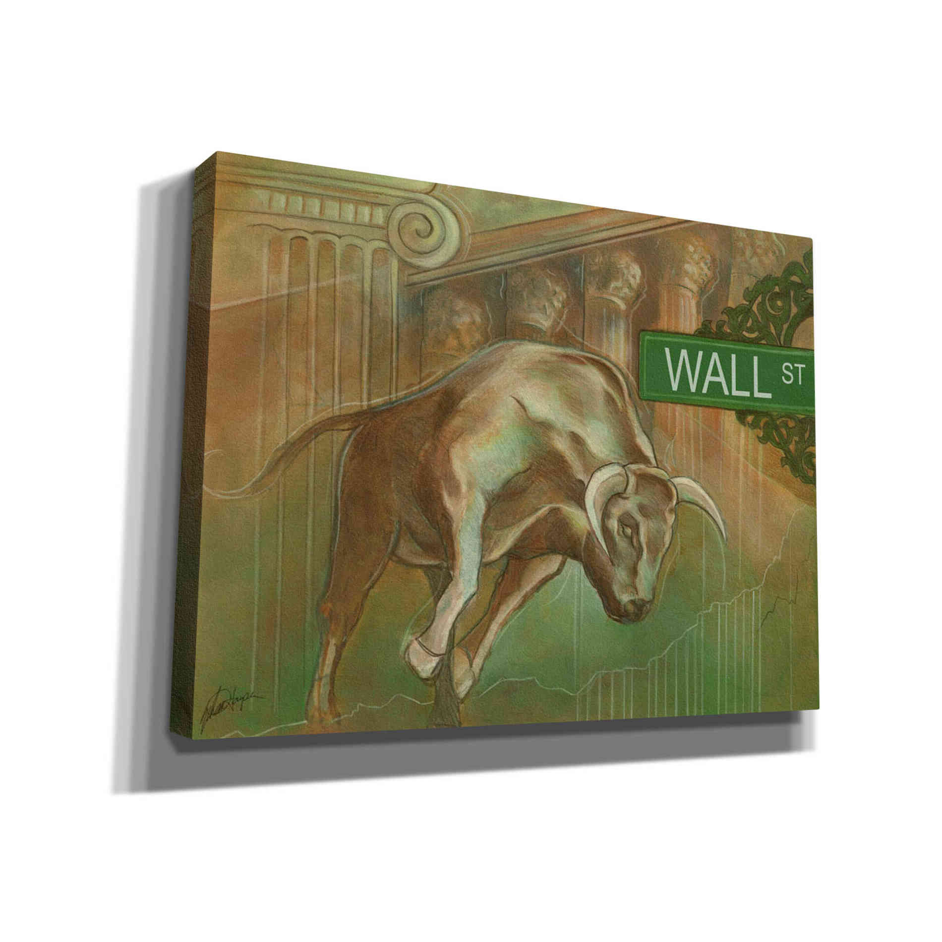 'Bull Market' by Ethan Harper Canvas Wall Art,Size B Landscape