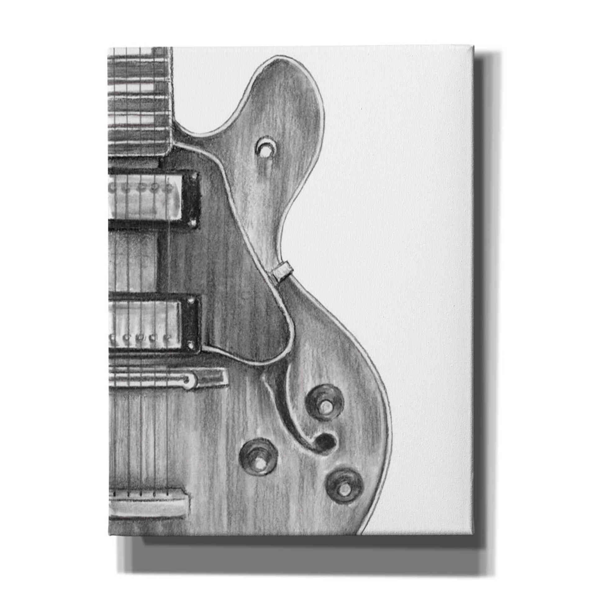 'Stringed Instrument Study IV' by Ethan Harper Canvas Wall Art,Size B Portrait