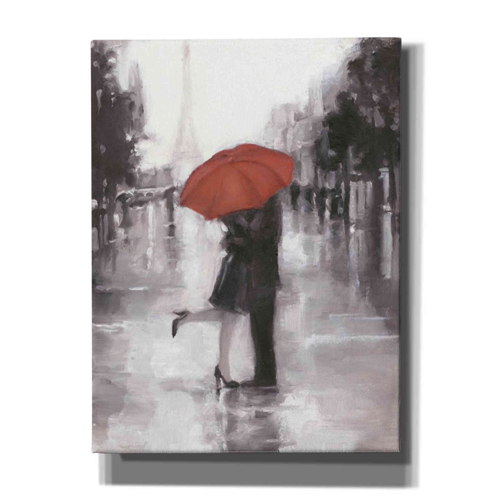 'Caught in the Rain' by Ethan Harper Canvas Wall Art,Size C Portrait