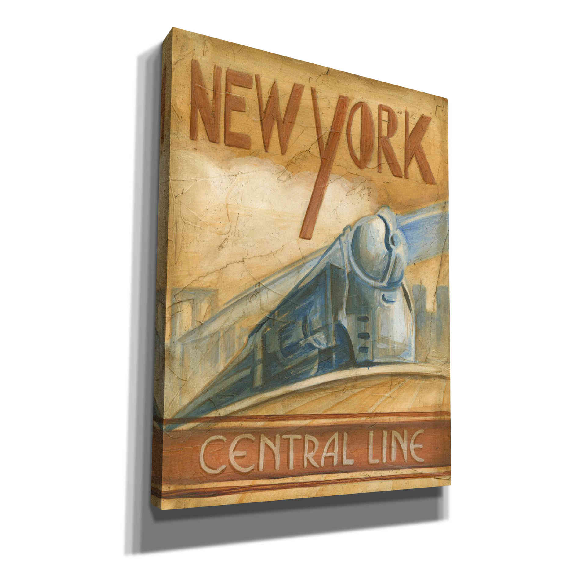 'New York Central Line' by Ethan Harper Canvas Wall Art,Size B Portrait