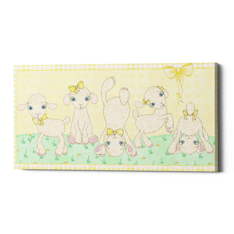 Image of 'Baby Shower Yellow Lambs' by Elyse DeNeige, Canvas Wall Art