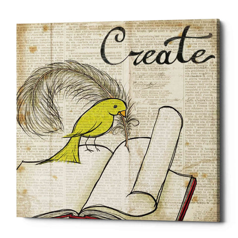 Image of 'Bird Inspiration Create' by Elyse DeNeige, Canvas Wall Art