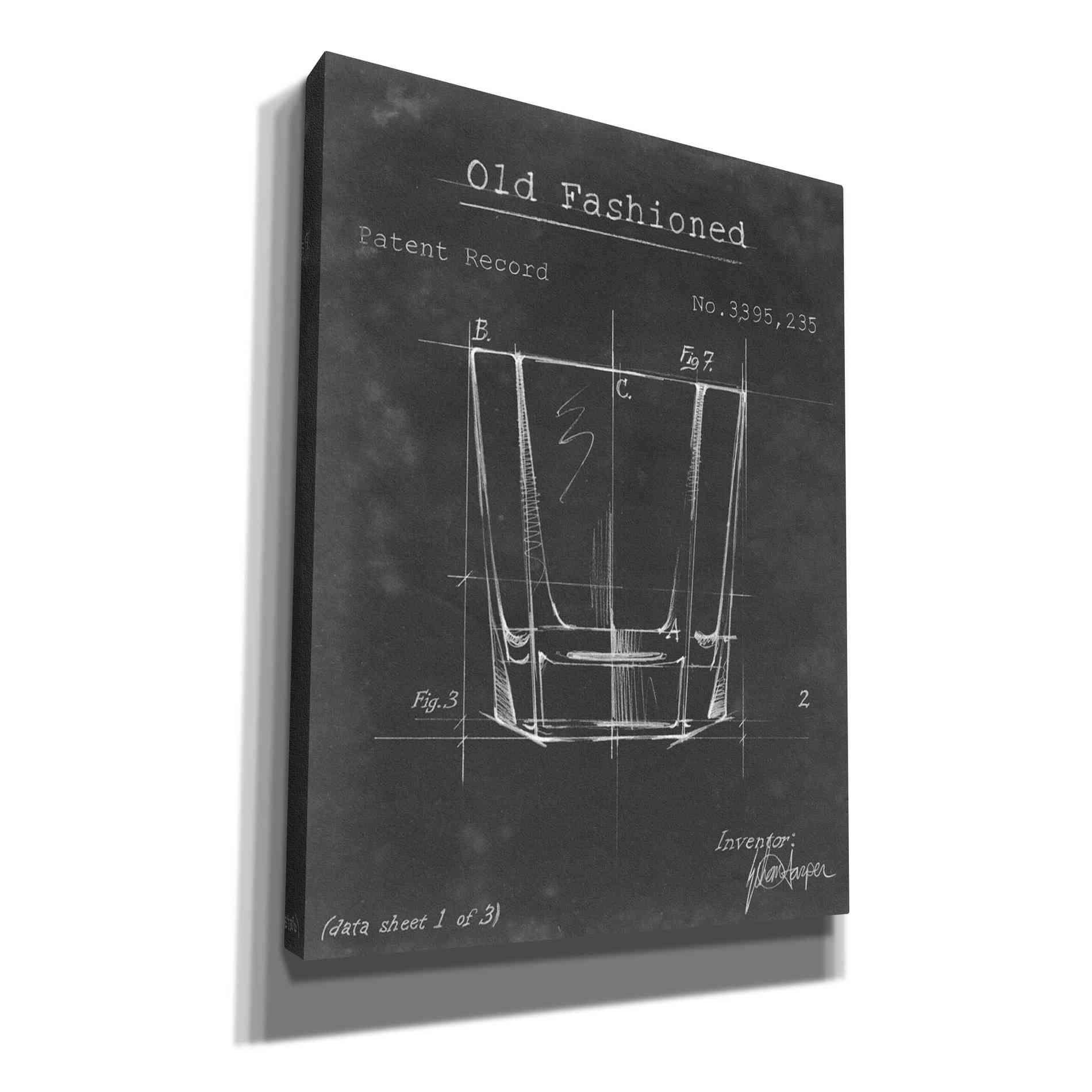 'Barware Blueprint I' by Ethan Harper Canvas Wall Art,Size C Portrait